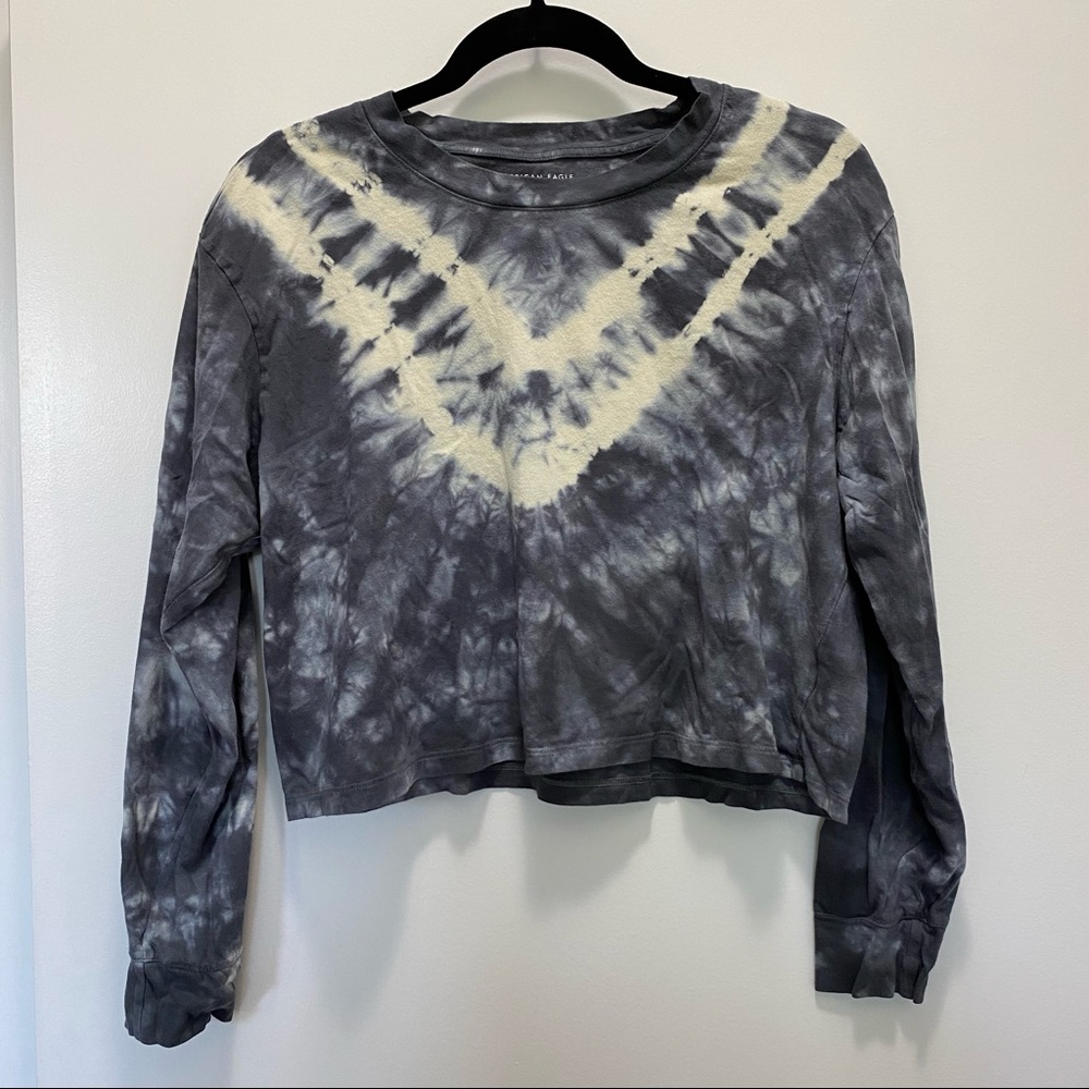 Tie Dye Long Sleeve Cropped Tee